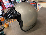 HJC 3/4 Helmet Silver Small Vented . Used Visor Nice Shape Motorcycle Small