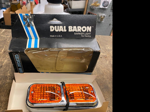 NOS Drag specialties Dual Baron Marker Light Harley Goldwing Acc Saddlebag FLH