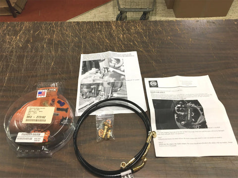 Galfer Front Superbike Black Brake Line Kit 2006-2008 Kaw X10 NOS Brass Fittings