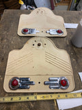 Vtg Mudflap White Jewel Trim Harley Panhead Knucklehead Shovelhead Indian Chief