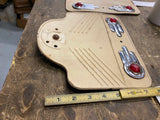 Vtg Mudflap White Jewel Trim Harley Panhead Knucklehead Shovelhead Indian Chief