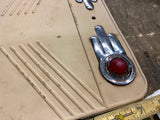 Vtg Mudflap White Jewel Trim Harley Panhead Knucklehead Shovelhead Indian Chief