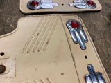 Vtg Mudflap White Jewel Trim Harley Panhead Knucklehead Shovelhead Indian Chief