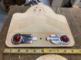 Vtg Mudflap White Jewel Trim Harley Panhead Knucklehead Shovelhead Indian Chief