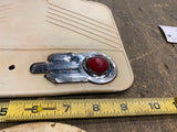 Vtg Mudflap White Jewel Trim Harley Panhead Knucklehead Shovelhead Indian Chief