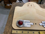 Vtg Mudflap White Jewel Trim Harley Panhead Knucklehead Shovelhead Indian Chief