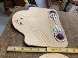 Vtg Mudflap White Jewel Trim Harley Panhead Knucklehead Shovelhead Indian Chief