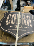 COBRA USA Motorcycle Exhaust Pipes Dealer Sign 15x18 Display Man Cave Honda Kawa