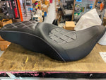 Custom Seat Harley Bagger Flh Street Road Glide 2009^ White Stitch Aztec Touring