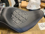 Custom Seat Harley Bagger Flh Street Road Glide 2009^ White Stitch Aztec Touring