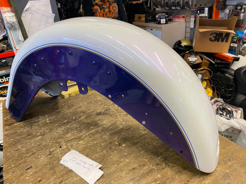 Factory Custom Purple black White Ice Pearl Heritage Softail 2010 Front Fender