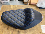 2004^ Solo Seat Diamond Blue Stitch Harley Sportster Iron Forty Eight 883 1200