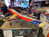 RC Remote Control Airplane Gas 52" Wing Span vtg K&B motor Great Grapics Nice!