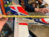 RC Remote Control Airplane Gas 52" Wing Span vtg K&B motor Great Grapics Nice!