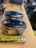 Fat Handlebar top clamp Harley Beach bars Kit Chrome Softail Fatboy heritage NEW