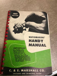 Vtg Watch Makers Handy Manual 1949 Edition C.+E. Marshall co Chicago