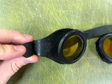 vtg Welsh MFG Company Olympic Yellow Safety Goggle steampunk