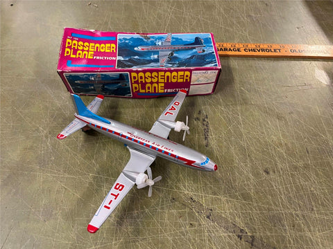 vtg Mid century Passager Plane Friction MF 104 passenger Plane w/orig box