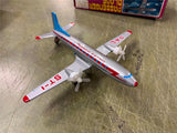 vtg Mid century Passager Plane Friction MF 104 passenger Plane w/orig box
