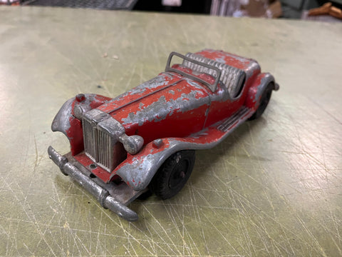 vtg antique Made in USA Hubley Kiddie Toy No. 485 red Roadster Car