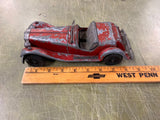 vtg antique Made in USA Hubley Kiddie Toy No. 485 red Roadster Car