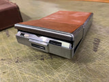 vtg 1973 Polaroid Model SX-70 Mod 1 Land Camera leather trim w/ carrier case