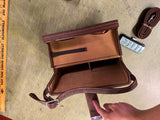 vtg 1973 Polaroid Model SX-70 Mod 1 Land Camera leather trim w/ carrier case