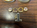 VTG Lot of 4 religious pins Baptist Cross Crown SS Little system cross & Crown