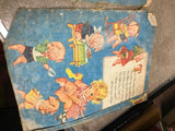 Vtg 1950s Cloth Books Mother Goose And Baby's Pets Merrill Publishing Real Cloth