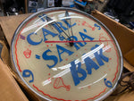 Vtg NOS Wall PAM Clock Advertising Carl Sara Bar Tavern Beer Liquor Sign Or Box!