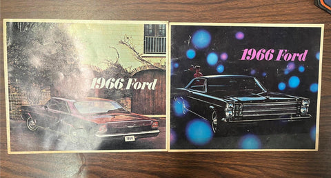 VTG 1966 Ford Brochures Original Booklet Lot of 2 Mustang Falcon Owners Manuals