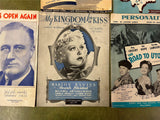 VTG Mid Century 1950s Lot of 6  Music Sheets Various Titles Pennsylvania Polka