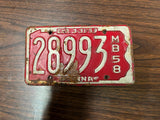 VTG 1958 Original Pennsylvania Boat License Plate 28993