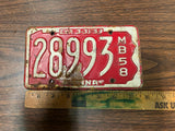 VTG 1958 Original Pennsylvania Boat License Plate 28993