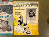 VTG Mid Century 1950s Lot of 6  Music Sheets Various Titles Pennsylvania Polka