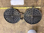 Cast Iron Waffle Maker Vtg cooking kitchen camp