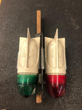 VINTAGE DELTA 1960's USA BOAT BOW LIGHTS RED GREEN Bicycle Acc 1950's Chris Craf