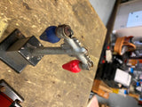 Vtg Signal Light Tower Spotlight Acc Marx Toy Train Tin w Bulbs Lot Pair!