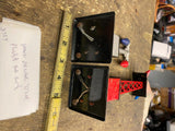 Vtg Signal Light Tower Spotlight Acc Marx Toy Train Tin w Bulbs Lot Pair!