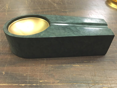 Green Marble Cigar Cigarette Ashtray Vintage Papel Giftware L56423 Indonesia