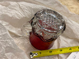 Vtg Antique 1908 Ruby Red Flash Punch Glass Ford Hulings Cup Diamond point Colle