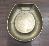 Vintage Heavy Brass Toilet Seat of Honor Ashtray w/ Engraved Lid 1960s/1970s