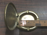 Vintage Heavy Brass Toilet Seat of Honor Ashtray w/ Engraved Lid 1960s/1970s