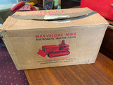 Vtg Tin toy Saunders Marvelous Mike Electomatic Tractor Battery Robot Box Minty!