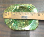 Vintage Mid Century Green Italian Alabaster Ashtray 1950 1960 Marble? Stone?