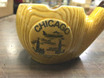Vtg Chicago Chare Airport Sears Tower John Hancock Center Ashtray Gold Pipe