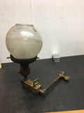vintage original welsbach  brass gas scone light fixture wall light hand valve