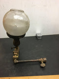 vintage original welsbach  brass gas scone light fixture wall light hand valve