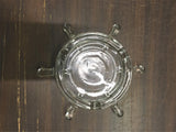 Vtg Ships Steering Wheel Clear Glass Helm Ashtray 3 Cigarette Divots Sturdy