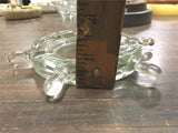 Vtg Ships Steering Wheel Clear Glass Helm Ashtray 3 Cigarette Divots Sturdy